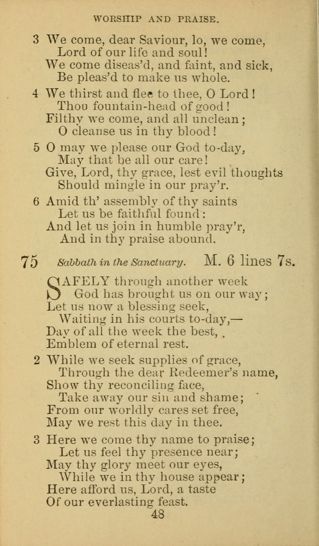 A Collection of Spiritual Hymns: adapted to the Various Kinds of Christian Worship, and especially designed for the use of the Brethren in Christ. 2nd ed. page 50