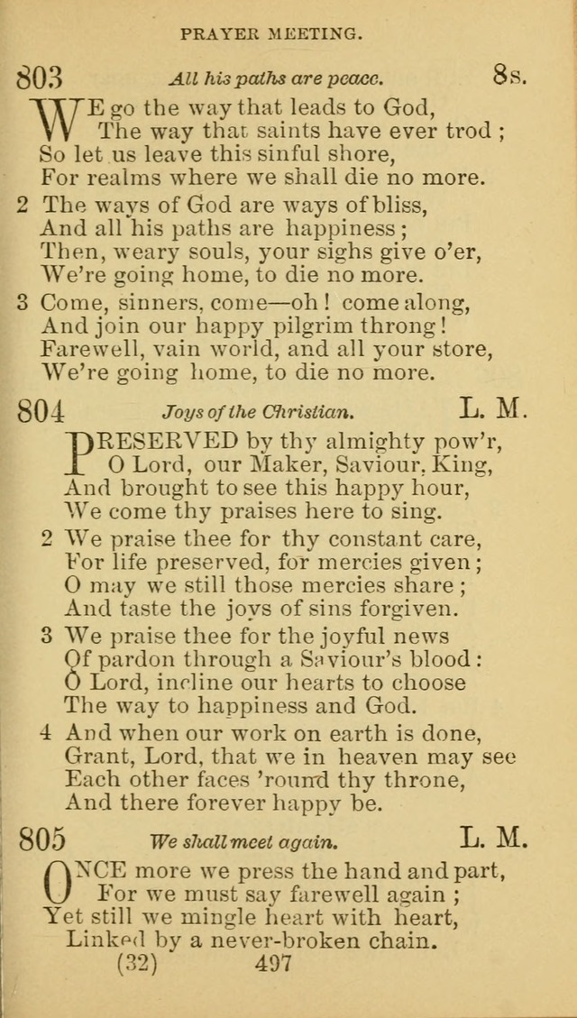 A Collection of Spiritual Hymns: adapted to the Various Kinds of Christian Worship, and especially designed for the use of the Brethren in Christ. 2nd ed. page 503