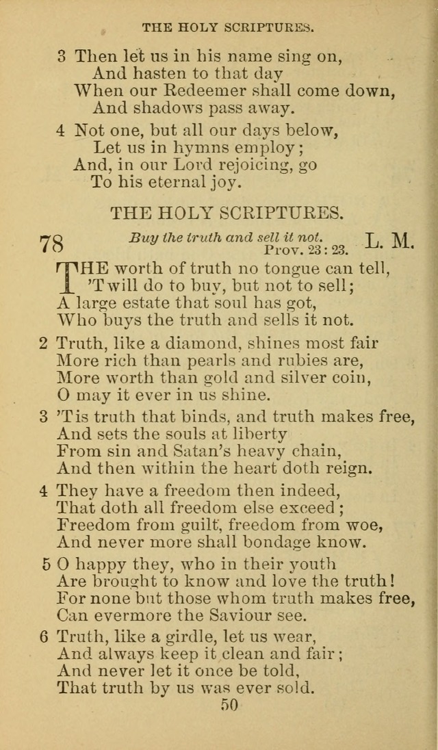 A Collection of Spiritual Hymns: adapted to the Various Kinds of Christian Worship, and especially designed for the use of the Brethren in Christ. 2nd ed. page 52