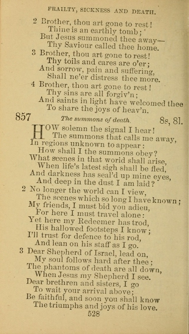 A Collection of Spiritual Hymns: adapted to the Various Kinds of Christian Worship, and especially designed for the use of the Brethren in Christ. 2nd ed. page 534