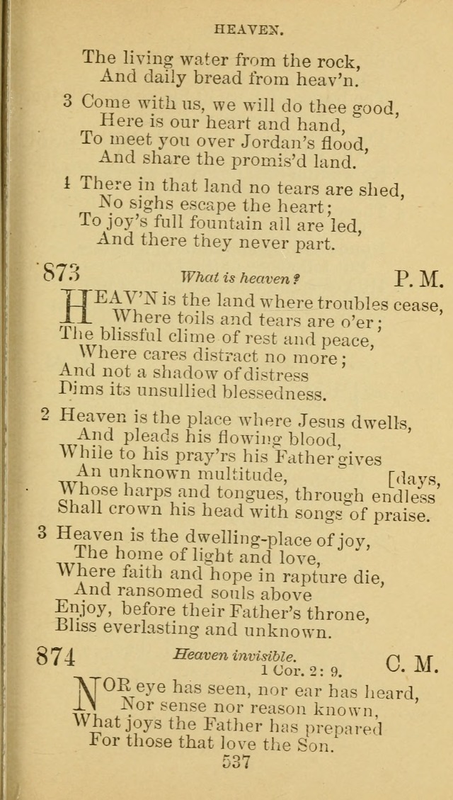 A Collection of Spiritual Hymns: adapted to the Various Kinds of Christian Worship, and especially designed for the use of the Brethren in Christ. 2nd ed. page 543