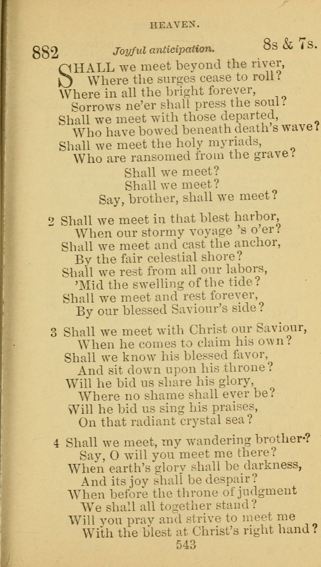 A Collection of Spiritual Hymns: adapted to the Various Kinds of Christian Worship, and especially designed for the use of the Brethren in Christ. 2nd ed. page 549