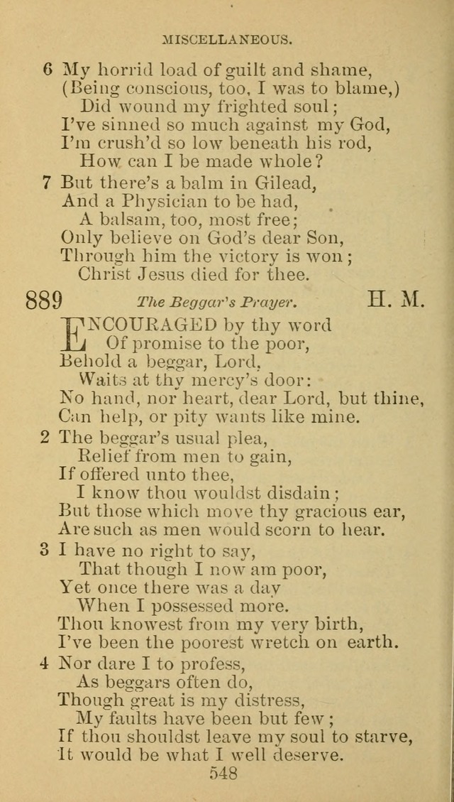 A Collection of Spiritual Hymns: adapted to the Various Kinds of Christian Worship, and especially designed for the use of the Brethren in Christ. 2nd ed. page 554