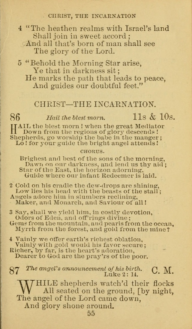 A Collection of Spiritual Hymns: adapted to the Various Kinds of Christian Worship, and especially designed for the use of the Brethren in Christ. 2nd ed. page 57