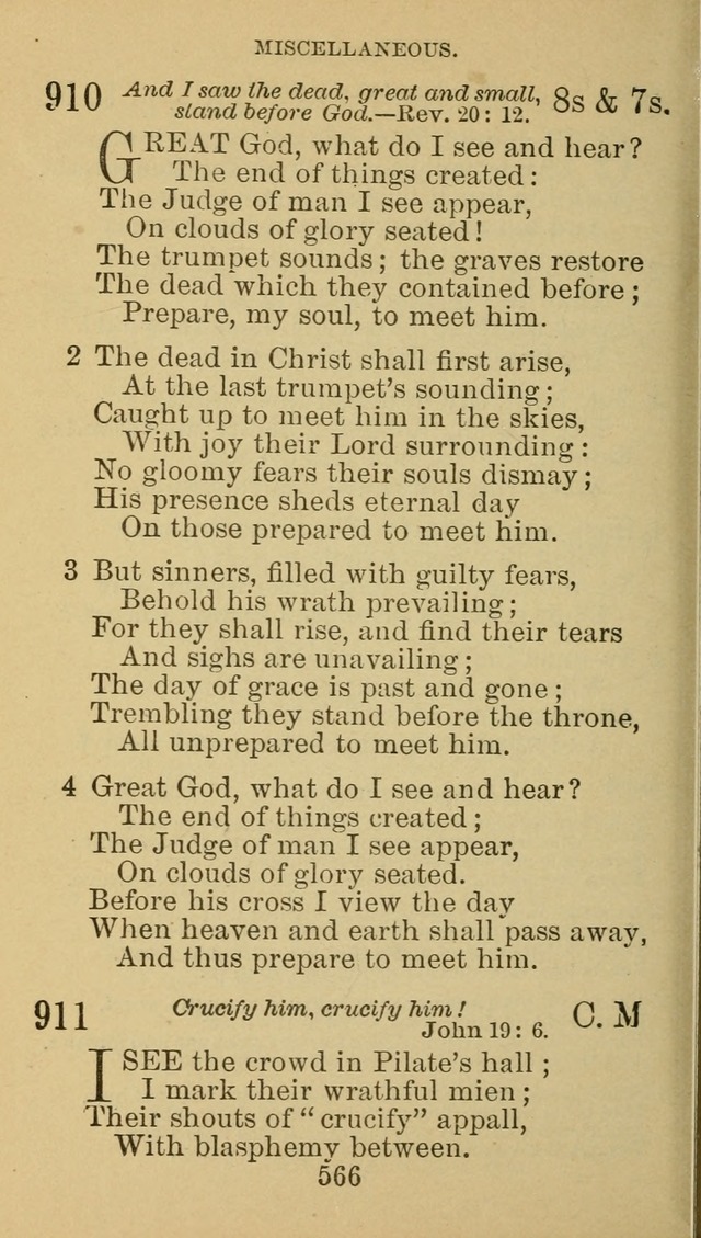 A Collection of Spiritual Hymns: adapted to the Various Kinds of Christian Worship, and especially designed for the use of the Brethren in Christ. 2nd ed. page 572