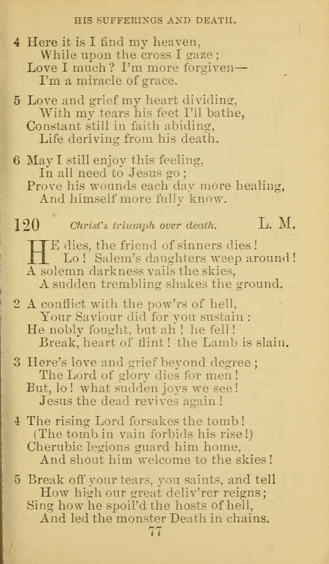 A Collection of Spiritual Hymns: adapted to the Various Kinds of Christian Worship, and especially designed for the use of the Brethren in Christ. 2nd ed. page 79