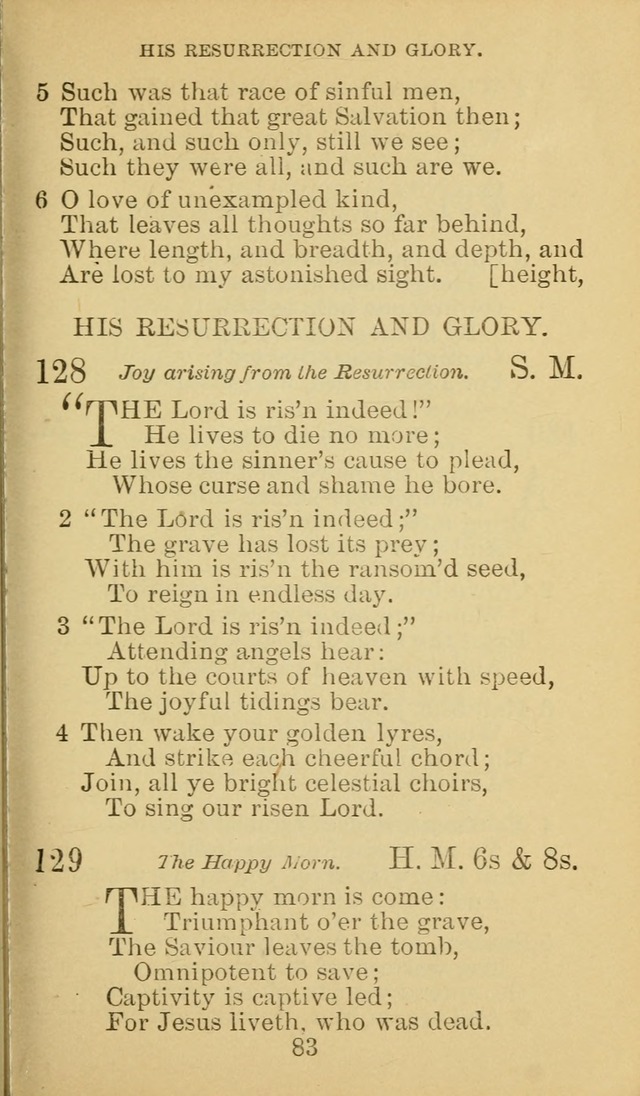 A Collection of Spiritual Hymns: adapted to the Various Kinds of Christian Worship, and especially designed for the use of the Brethren in Christ. 2nd ed. page 85