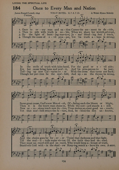 The Church School Hymnal for Youth page 154