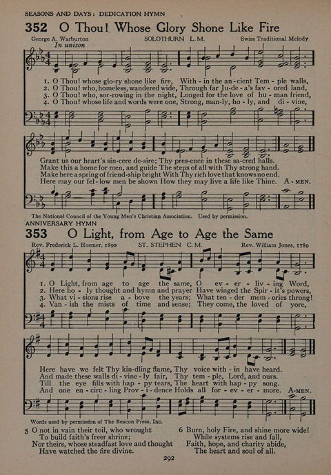 The Church School Hymnal for Youth page 292