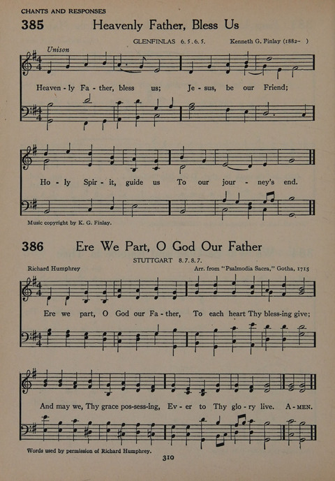 The Church School Hymnal for Youth page 310