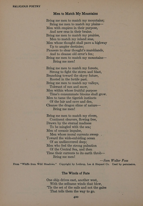 The Church School Hymnal for Youth page 400