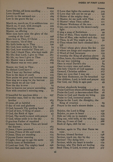 The Church School Hymnal for Youth page xiv