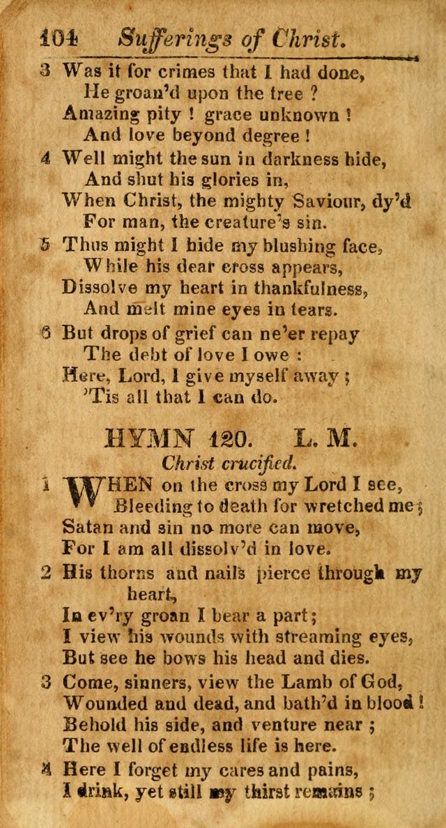 A Choice Selection of Psalms, Hymns and Spiritual Songs for the use of  Christians page 105