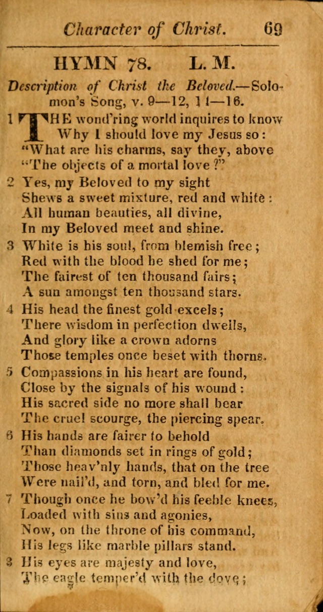 A Choice Selection of Psalms, Hymns and Spiritual Songs for the use of  Christians page 70