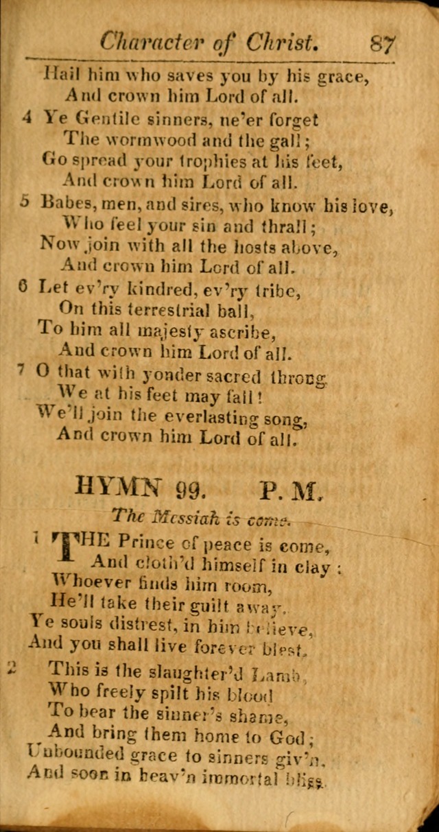 A Choice Selection of Psalms, Hymns and Spiritual Songs for the use of  Christians page 88