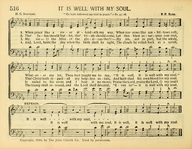 Christ in Song: for all religious services nearly one thousand best gospel hymns, new and old with responsive scripture readings (Rev. and Enl.) page 308