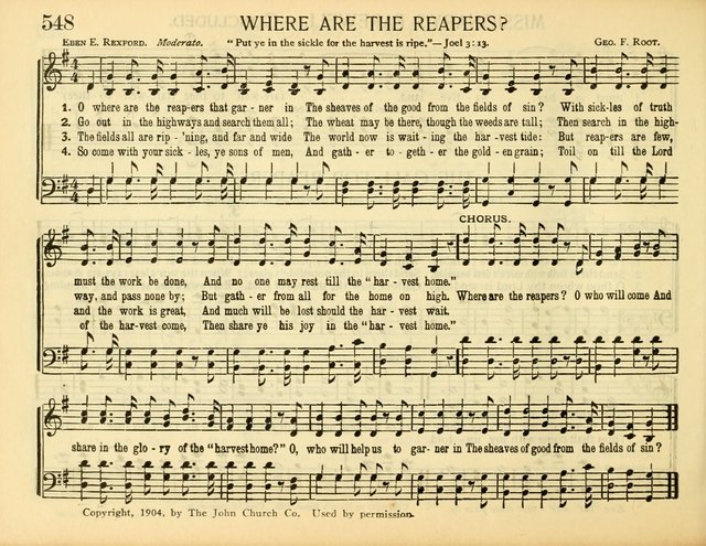 Christ in Song: for all religious services nearly one thousand best gospel hymns, new and old with responsive scripture readings (Rev. and Enl.) page 340