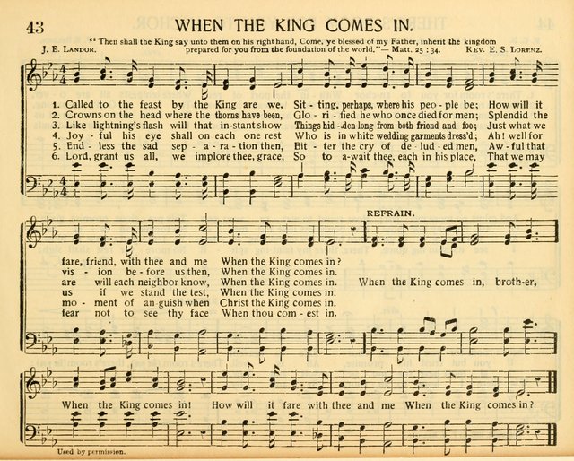 Christ in Song: for all religious services nearly one thousand best gospel hymns, new and old with responsive scripture readings (Rev. and Enl.) page 43