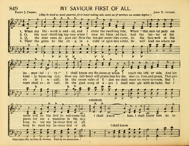 Christ in Song: for all religious services nearly one thousand best gospel hymns, new and old with responsive scripture readings (Rev. and Enl.) page 474