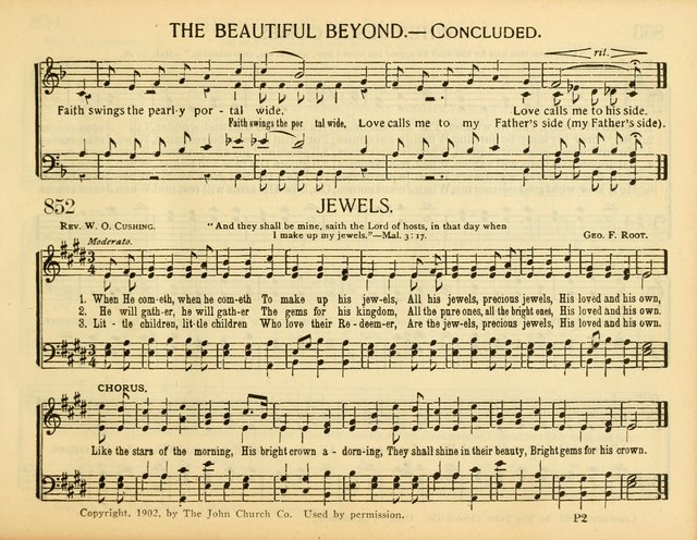 Christ in Song: for all religious services nearly one thousand best gospel hymns, new and old with responsive scripture readings (Rev. and Enl.) page 477