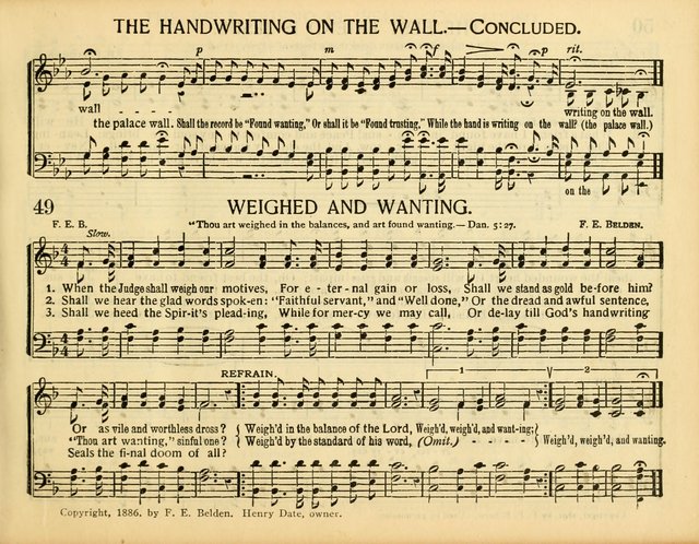 Christ in Song: for all religious services nearly one thousand best gospel hymns, new and old with responsive scripture readings (Rev. and Enl.) page 49