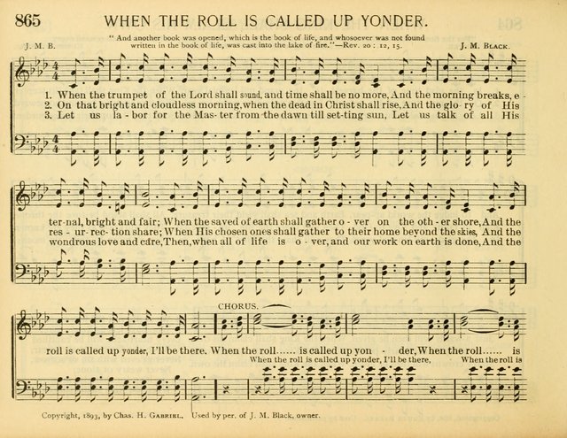 Christ in Song: for all religious services nearly one thousand best gospel hymns, new and old with responsive scripture readings (Rev. and Enl.) page 490