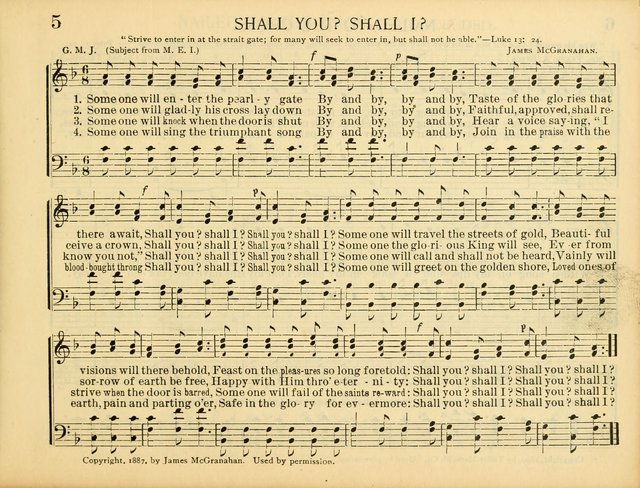 Christ in Song: for all religious services nearly one thousand best gospel hymns, new and old with responsive scripture readings (Rev. and Enl.) page 5