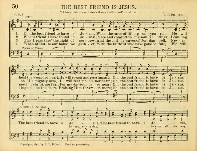 Christ in Song: for all religious services nearly one thousand best gospel hymns, new and old with responsive scripture readings (Rev. and Enl.) page 50