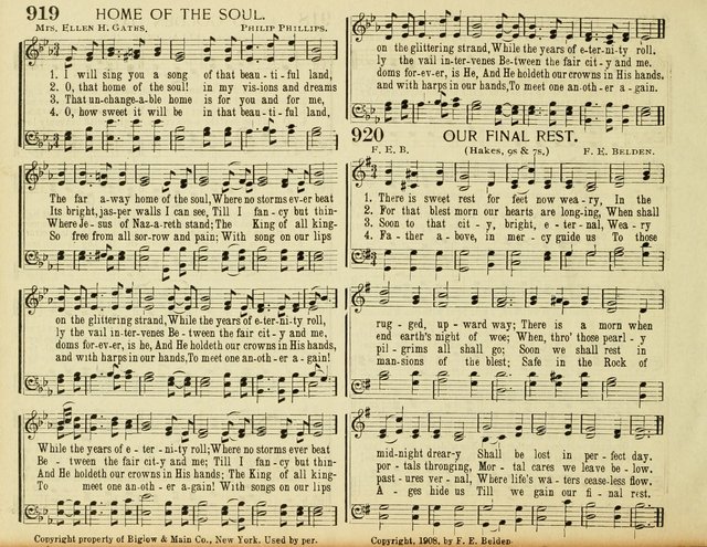 Christ in Song: for all religious services nearly one thousand best gospel hymns, new and old with responsive scripture readings (Rev. and Enl.) page 532