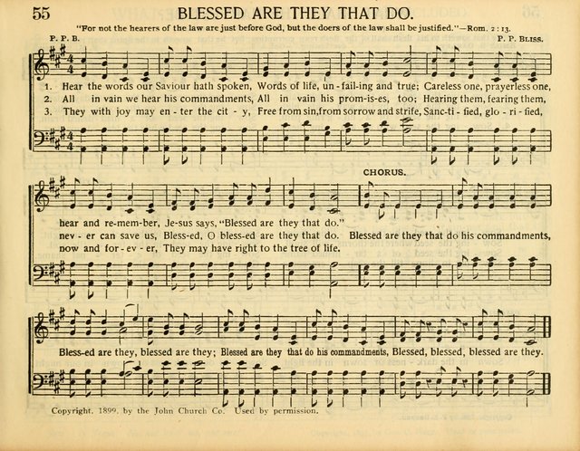 Christ in Song: for all religious services nearly one thousand best gospel hymns, new and old with responsive scripture readings (Rev. and Enl.) page 55