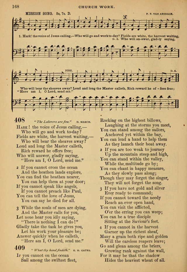 The Calvary Selection of Spiritual Songs: with music for use in social meetings. page 168