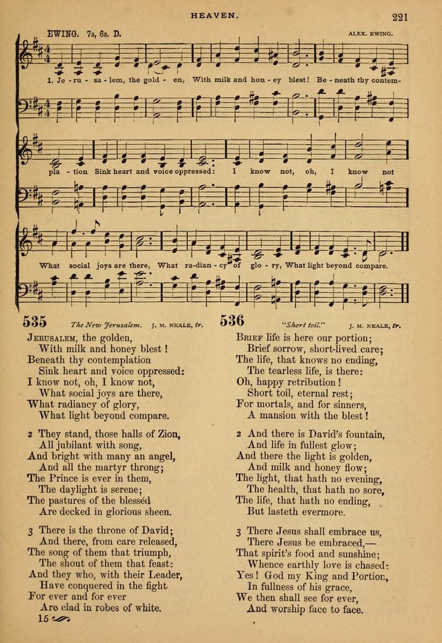 The Calvary Selection of Spiritual Songs: with music for use in social meetings. page 221