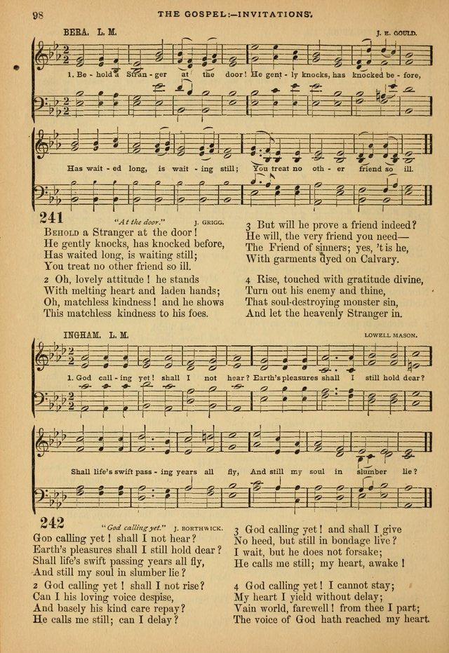 The Calvary Selection of Spiritual Songs: with music for use in social meetings. page 98