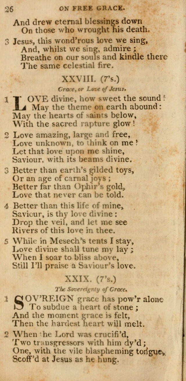 The Cluster of Spiritual Songs, Divine Hymns and Sacred Poems: being chiefly a collection (3rd ed. rev.) page 26