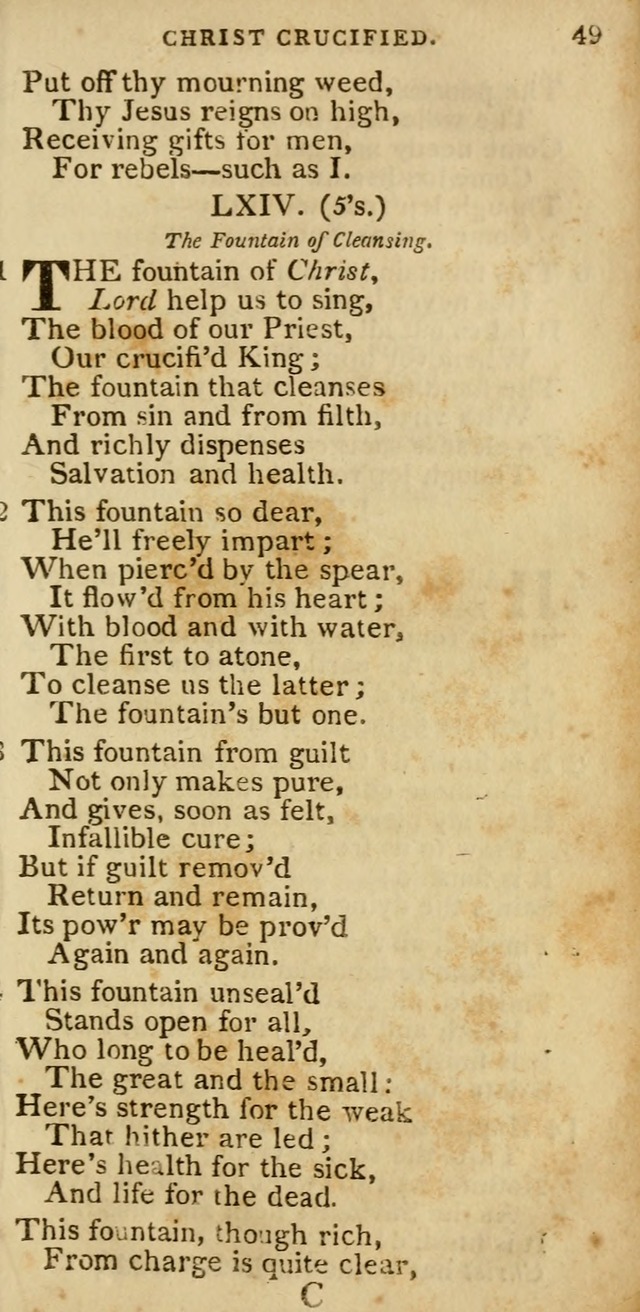 The Cluster of Spiritual Songs, Divine Hymns and Sacred Poems: being chiefly a collection (3rd ed. rev.) page 49