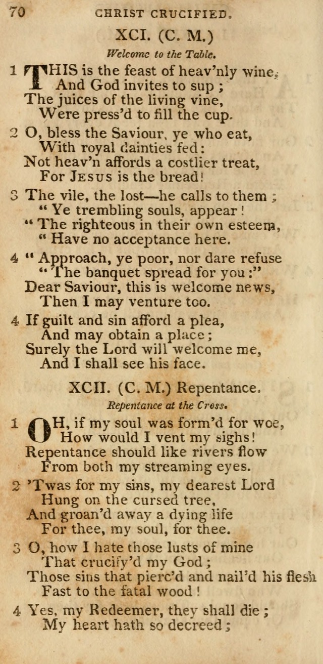 The Cluster of Spiritual Songs, Divine Hymns and Sacred Poems: being chiefly a collection (3rd ed. rev.) page 70