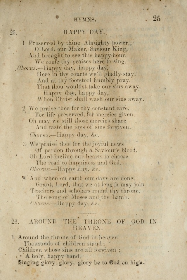 A Collection of Sabbath School Hymns: compiled by a Sabbath School Teacher page 25