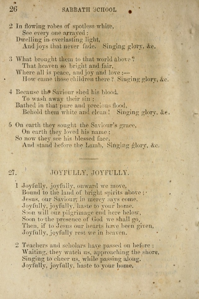 A Collection of Sabbath School Hymns: compiled by a Sabbath School Teacher page 26