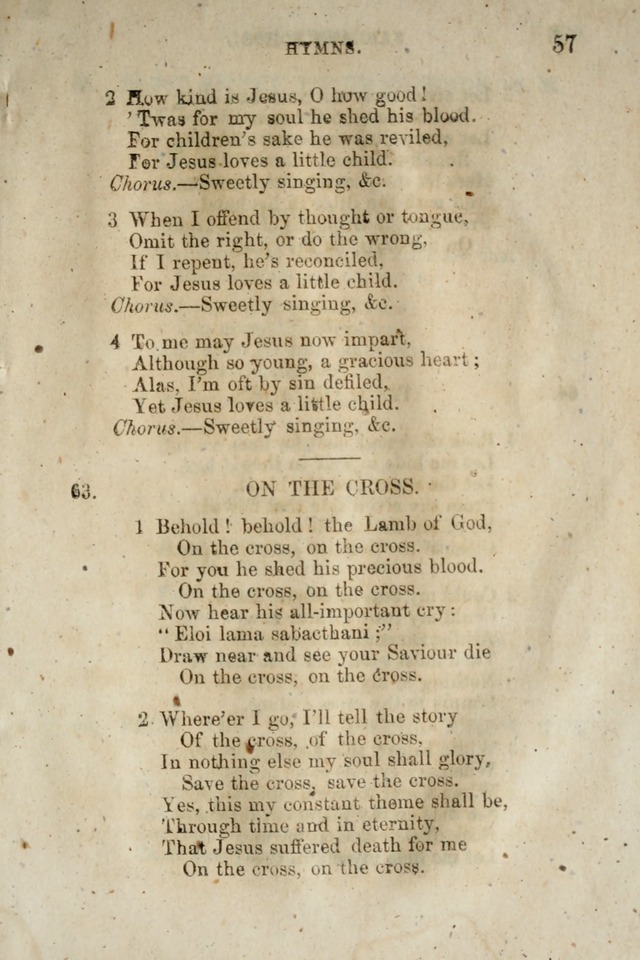 A Collection of Sabbath School Hymns: compiled by a Sabbath School Teacher page 57