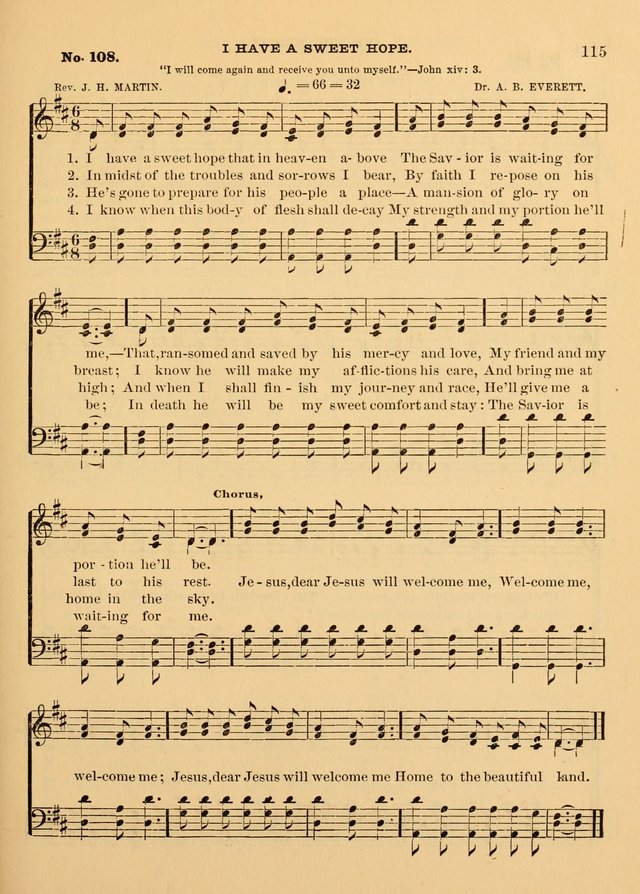 The Christian Sunday School Hymnal: a compilation of choice hymns and tunes for Sunday schools page 115