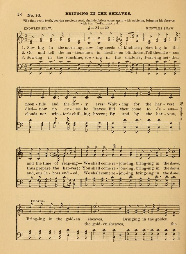 The Christian Sunday School Hymnal: a compilation of choice hymns and tunes for Sunday schools page 18