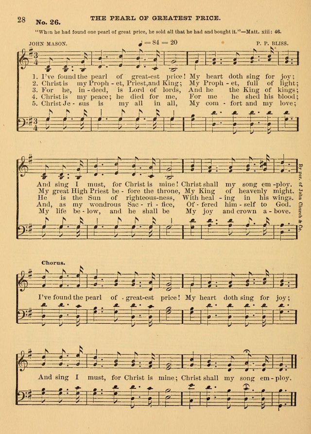 The Christian Sunday School Hymnal: a compilation of choice hymns and tunes for Sunday schools page 28