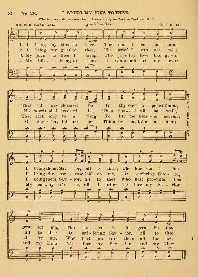 The Christian Sunday School Hymnal: a compilation of choice hymns and tunes for Sunday schools page 30