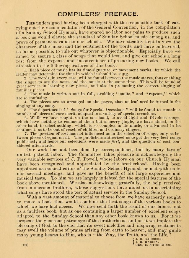 The Christian Sunday School Hymnal: a compilation of choice hymns and tunes for Sunday schools page 4