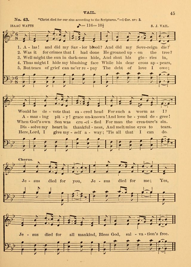 The Christian Sunday School Hymnal: a compilation of choice hymns and tunes for Sunday schools page 45