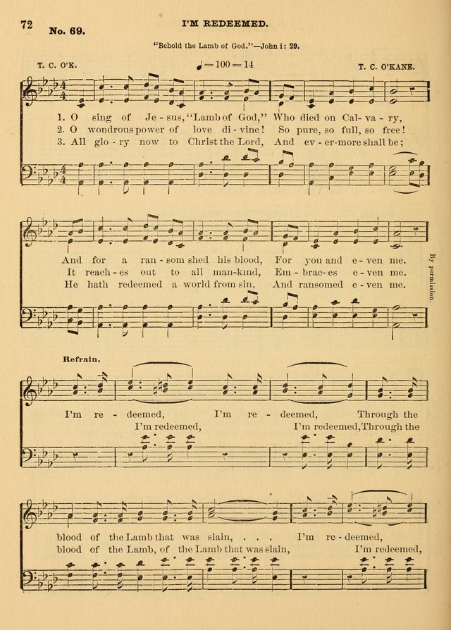 The Christian Sunday School Hymnal: a compilation of choice hymns and tunes for Sunday schools page 72