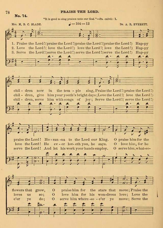 The Christian Sunday School Hymnal: a compilation of choice hymns and tunes for Sunday schools page 78