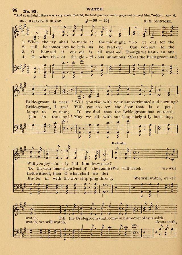 The Christian Sunday School Hymnal: a compilation of choice hymns and tunes for Sunday schools page 98