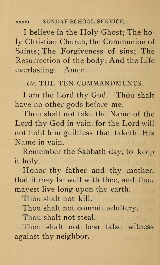 The Church and Sunday-School Hymnal page 36