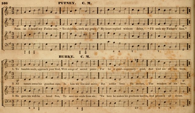 The Choir: or, Union collection of church music. Consisting of a great variety of psalm and hymn tunes, anthems, &c. original and selected. Including many beautiful subjects from the works.. (2nd ed.) page 108